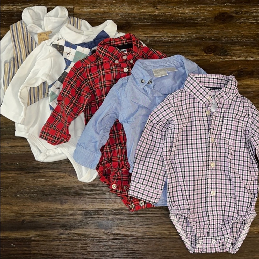 5 dress Onesies 6M